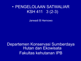 Pengelolaan Satwaliar KSH 417