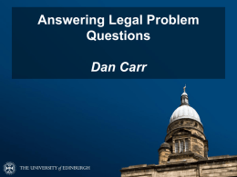 Answering Legal Problem Questions