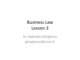 Business Law Lesson 3