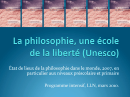 La philosophie, une école de la liberté (Unesco)