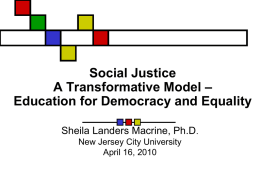 Social Justice A Transformative Model