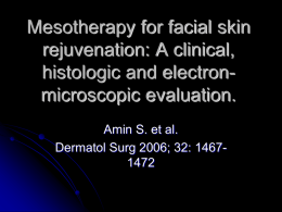 Mesotherapy for facial skin rejuvenation