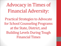 School Counselor Advocacy at the District Level