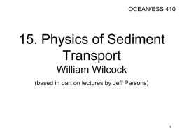 Physics of Sediment Transport