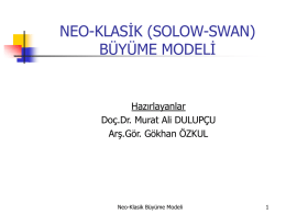 Neoklasik büyüme modeli ile ilgili slaytlar