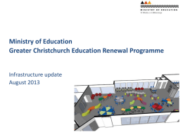 School infrastructure update presentation - August 2013