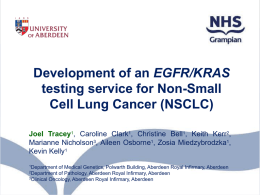 Development of an EGFR/KRAS testing service for Non