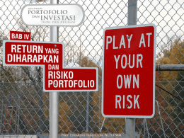 Portofolio & Investasi Bab 4 – Return yang Diharapkan & Resiko