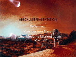 Moderne Missionen zum Mars