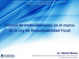 Lic. Mariel Manes - Ministerio de Economía