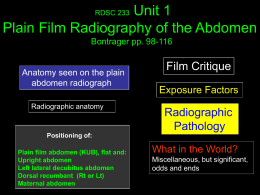 Plain films of the abdomen