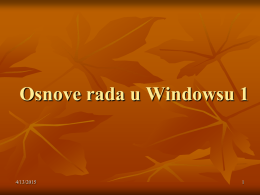 Osnove rada u Windowsu(2)