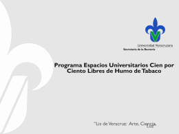 Proyecto “Universidad Veracruzana libre de tabaco”