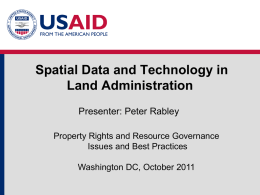 Module 4: Spatial Data and Technology in Land Administration