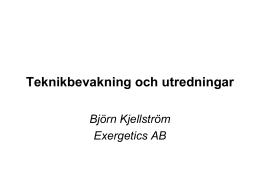 Björn Kjellström, Exergetics AB