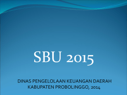 SBU 2015 - DPKD Probolinggo Kabupaten