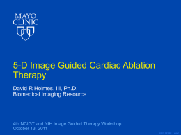 5D Image Guiding Cardiac Ablation Therapy