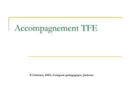 1. Accompagnement TFE