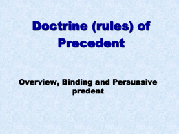 Precedent Powerpoint one