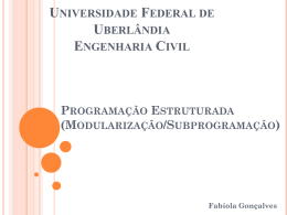 Modularizção - Facom - Universidade Federal de Uberlândia