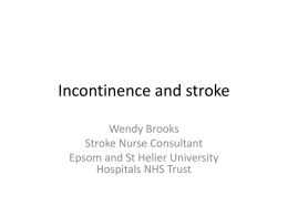 Incontinence and stroke