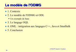 Le modèle de l`ODMG