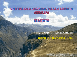 A LOS GANADORES - Universidad Nacional de San Agustin