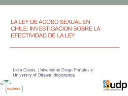 La ley de Acoso Sexual en Chile. Investigación sobre la efectividad
