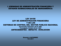 LEY 24156 LEY DE ADMINISTRACION FINANCIERA Y DE LOS