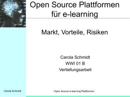OpenSource e-learning-Plattformen