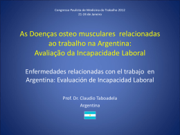 DORT-na-Argentina - Associação Paulista de Medicina do