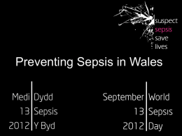 Sepsis in Wales