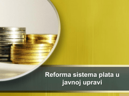 Reforma sistema plata u javnoj upravi