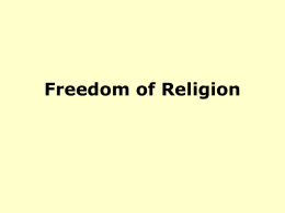 Freedom of Religion - Lake Oswego High School