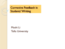 Corrective Feedback