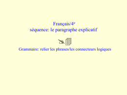 Français/4e séquence: le paragraphe explicatif
