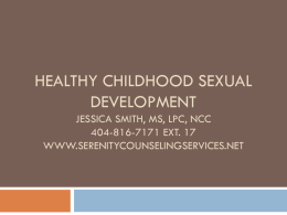 Healthy Sexual Development in Children