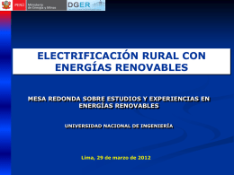 dirección general de electrificación rural - EDUNI