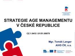 Prezentace projekt Age Management