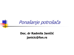 Ponasanje potrosaca I - Radmila Janicic
