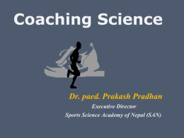 PowerPoint 簡報 - Sports Science Academy of Nepal