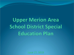 UMASD Special Education Plan 6-17-2013