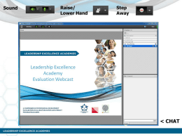 Webinar 4 Student Persistence - Leadership Excellence Academy