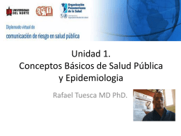 Unidad 1. Conceptos Básicos de Salud Pública y Epidemiologia