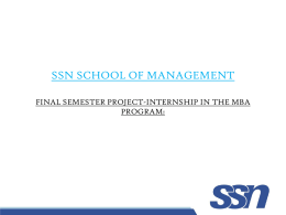 MBA Project-Internship Guidelines