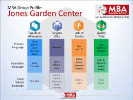 MBA Group Profile Sample