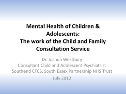 Mental Health of Children & Adolescents