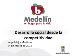 Desarrollo social desde la competitividad, Jorge Mejía.