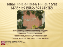 Presentation - HBCU Library Alliance