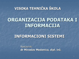 Organizacija podataka i informacija